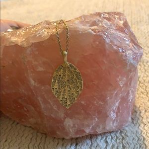 Lia Sophia gold leaf necklace